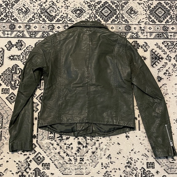 MADEWELL Washed Leather Motorcycle Jacket Medium - Picture 6 of 9